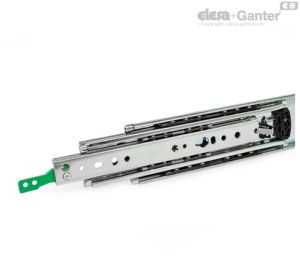 GN 1440-MR Guías telescópicas Con tope de goma, pestillo detrás, derecha