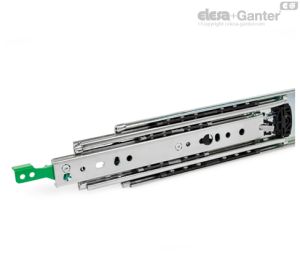 GN 1440-QL Guías telescópicas Con tope de goma, pestillo detrás y delante, izquierda