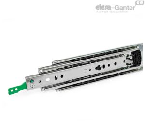 GN 1440-QR Guías telescópicas Con tope de goma, pestillo detrás y delante, derecha