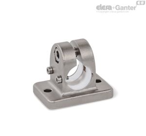 GN 145.1-NI Flanged Linear Actuator Connectors Stainless Steel, with 2 Mounting Holes