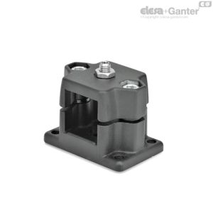 GN 147.7-D Flanged Locking Slide Units with spring plunger