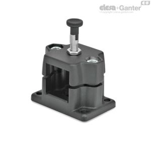 GN 147.7-R Flanged Locking Slide Units with indexing plunger