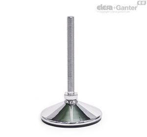 GN 18-S Leveling Feet Without nut, external hex at the bottom