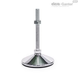 GN 18-SK Leveling Feet With nut, external hex at the bottom