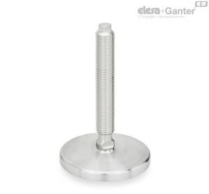 GN 21-V/VK Pie de nivelación Con / sin tuerca, hexágono externo en la parte superior y llave plana en la parte inferior