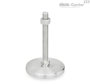 GN 22-SK Leveling Feet With nut, external hex at the bottom