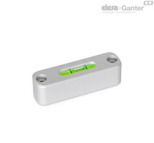 GN 2283-50-AV Niveles para atornillar 50 Minutos angulares, mueven la burbuja 2 mm. Alineado, instalación desde el lado frontal (no ajustable)