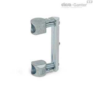 GN 22i-V-D Conectores universales Con protección anti-torsión, con 2 tornillos y tuerca en T doble