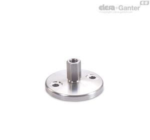 GN 23-X Pie de nivelación Hexágono externo con roscado interno