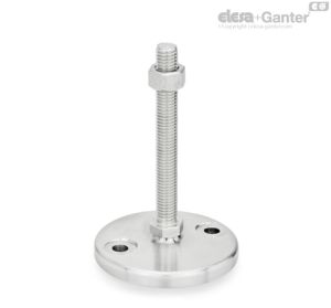 GN 24-SK Leveling Feet With nut, external hex at the bottom
