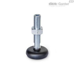 GN 30-100-M20-75-A1-UK Leveling Feet With / without nut, hex socket at the top and wrench flat at the bottom