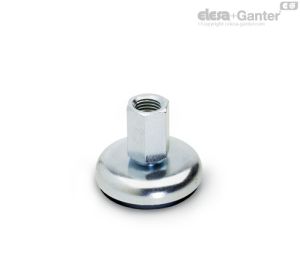 GN 30-X Pie de nivelación Hexágono externo con roscado interno