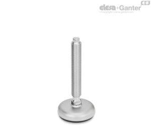 GN 31-V/VK Pie de nivelación Con / sin tuerca, hexágono externo en la parte superior y llave plana en la parte inferior