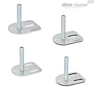 GN 42-U/UK Leveling Feet With / without nut, hex socket at the top and wrench flat at the bottom