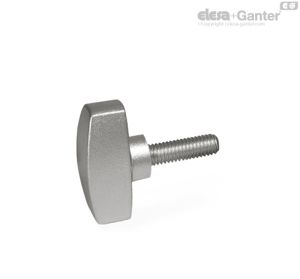 GN 433-A4 Mariposas rosca macho Acero inoxidable AISI 316