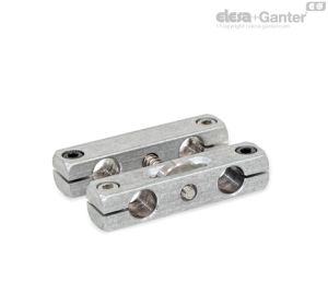 GN 474.3-S Abrazaderas de montaje de ejes paralelos con eje ajustable Con cuatro tornillos de cabeza Allen