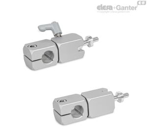 GN 487-Q-S Abrazaderas de montaje con rótula giratoria Con agujero roscado, con rosca externa