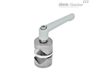 GN 490-B-AL Uniones de conectores articulados Aluminio, con empuñadura graduable