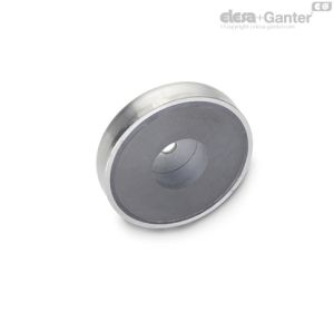 GN 50.45-HF Ímanes de Retenção em Aço Inoxidável Ferrite Duro (HF)