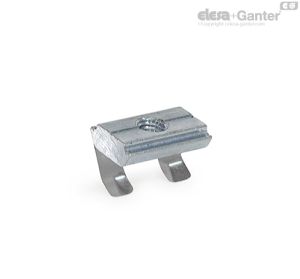 GN 50b-F Porcas em T Com proteção anti-giro, com mola