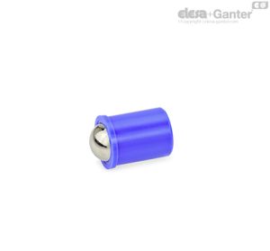 GN 614-KU Posicionadores de muelle Alojamiento de plástico, Bola en Acero inoxidable, carga del muelle estándar