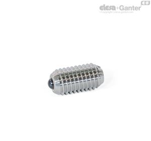 GN 615.10-KSN Posicionadores de muelle Acero inoxidable, carga del muelle elevada