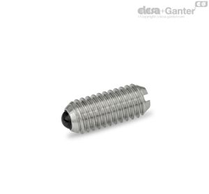 GN 615.5-KN Posicionadores de muelle Acero inoxidable, carga del muelle estándar