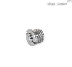 GN 616.2-NI Posicionadores de muelle Carcasa de acero inoxidable, bola de acero inoxidable