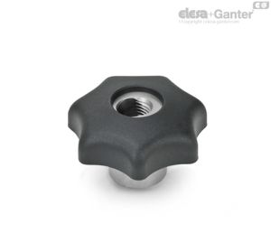 GN 6336.3-NI Pomos en estrella de liberación rápida Acero inoxidable