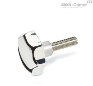 GN 6336.5-AP Pomos en estrella Aluminio, pulida