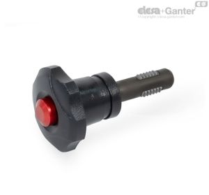 GN 6336.9-S Pomos en estrella de liberación rápida Acero