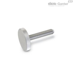 GN 653.10-NI Pomos moleteados Acero inoxidable