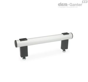 GN 666.1-EL Asas tubulares Segmento tubular para empuñadura, aluminio, anodizado, color natural