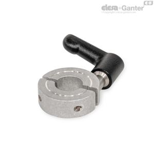 GN 707.4-AL Anillos de fijación partidos Aluminio, torneado