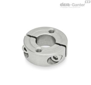 GN 7072.2-C Anillos de fijación partidos con dos agujeros roscados