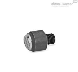 GN 709.1-RH Tornillos de apriete Superficie de contacto dentada, con bola metálica rígida