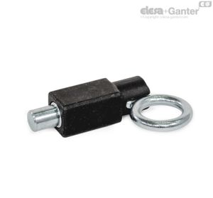 GN 722.4-ST-RP-R Posicionadores Acero, con posición de bloqueo, con anillo