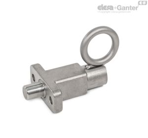 GN 722.5-C-A4 Posicionadores Acero inoxidable, con posición de bloqueo, con anillo