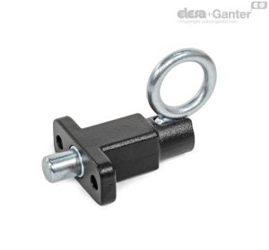 GN 722.5-C-ST Posicionadores Acero, con posición de bloqueo, con anillo