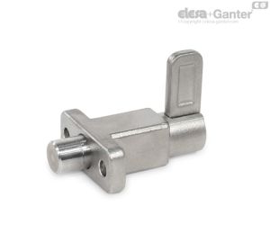 GN 722.5-E-A4 Posicionadores Acero inoxidable, con posición de bloqueo, con palanca