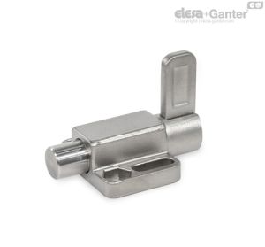 GN 722.6-E-A4 Posicionadores Acero inoxidable, con posición de bloqueo, con palanca