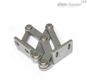GN 7231-R Bisagra multiarticulada Escuadra de fijación, derecha