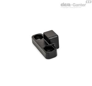 GN 724.10-SW Contrapiezas negro, RAL 9005, acabado texturado