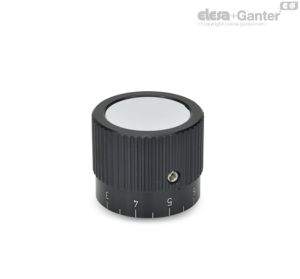 GN 726.1-S Pomos de control con escala de 0...9, 20 graduaciones