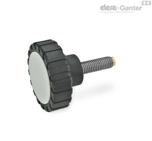 GN 7336.5-MS Tornillos moleteados Vástago de latón