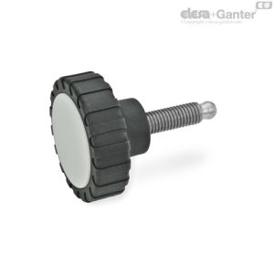 GN 7336.5-ZK Tornillos moleteados Vástago esférico