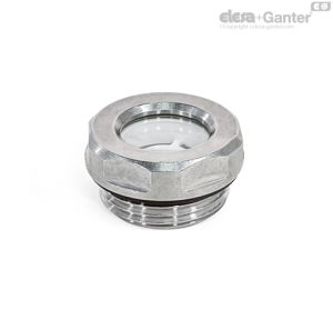 GN 743.10-AK Stainless Steel Oil Sight Glasses With plastic reflector