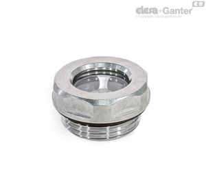 GN 743.10-AN Stainless Steel Oil Sight Glasses With stainless steel reflector