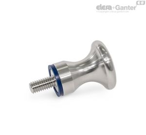 GN 75.6-E-MT Pomos perfilados con espárrago roscado, mate