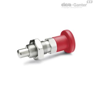 GN-817-NI Posicionadores Acero inoxidable, con pomo rojo